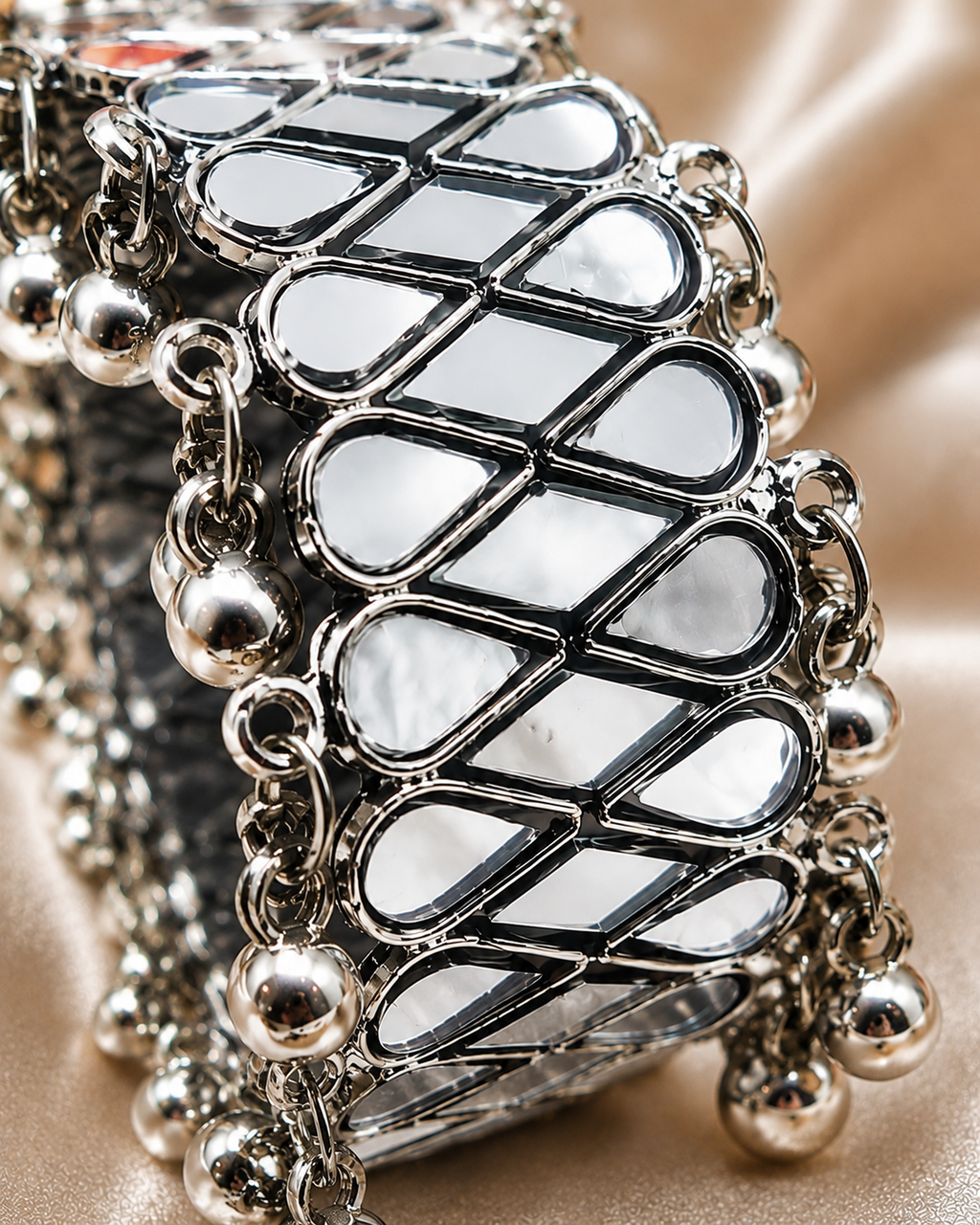 Mirror Glow Oxidised Kada Bracelet