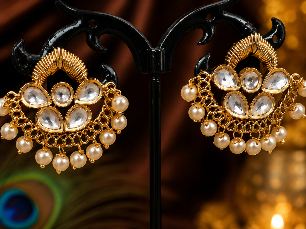 Golden Glow Kundan Earrings