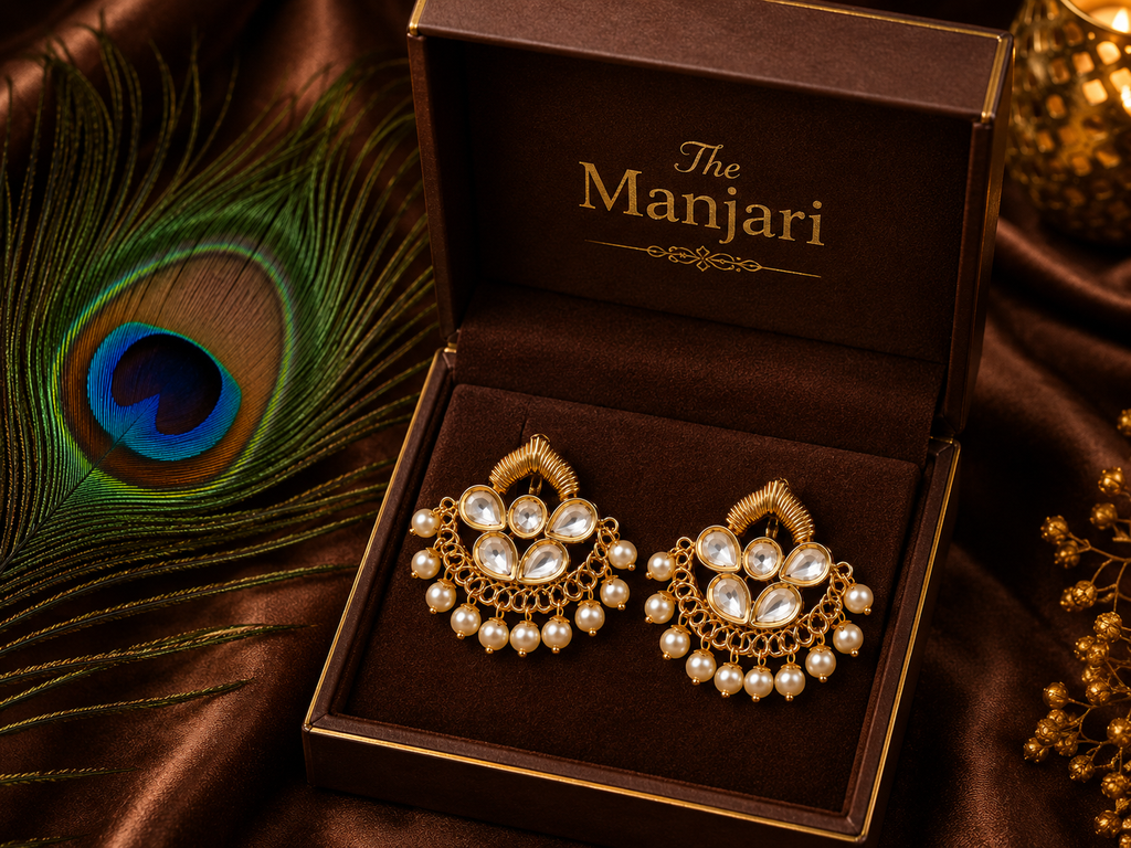 Golden Glow Kundan Earrings