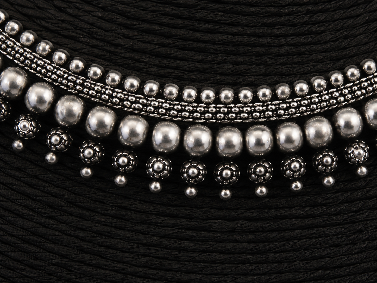 Moonlight Oxidised Necklace Set