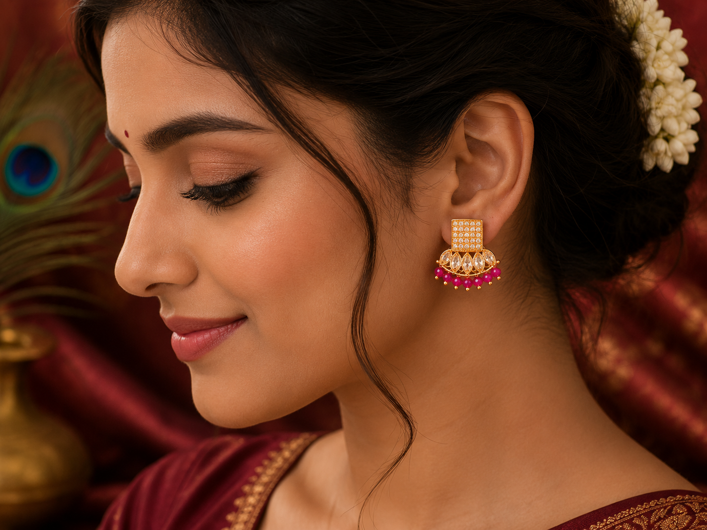 Luxury High Gold Statement Earrings