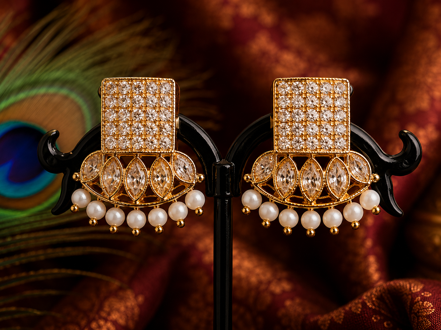 Luxury High Gold Statement Earrings