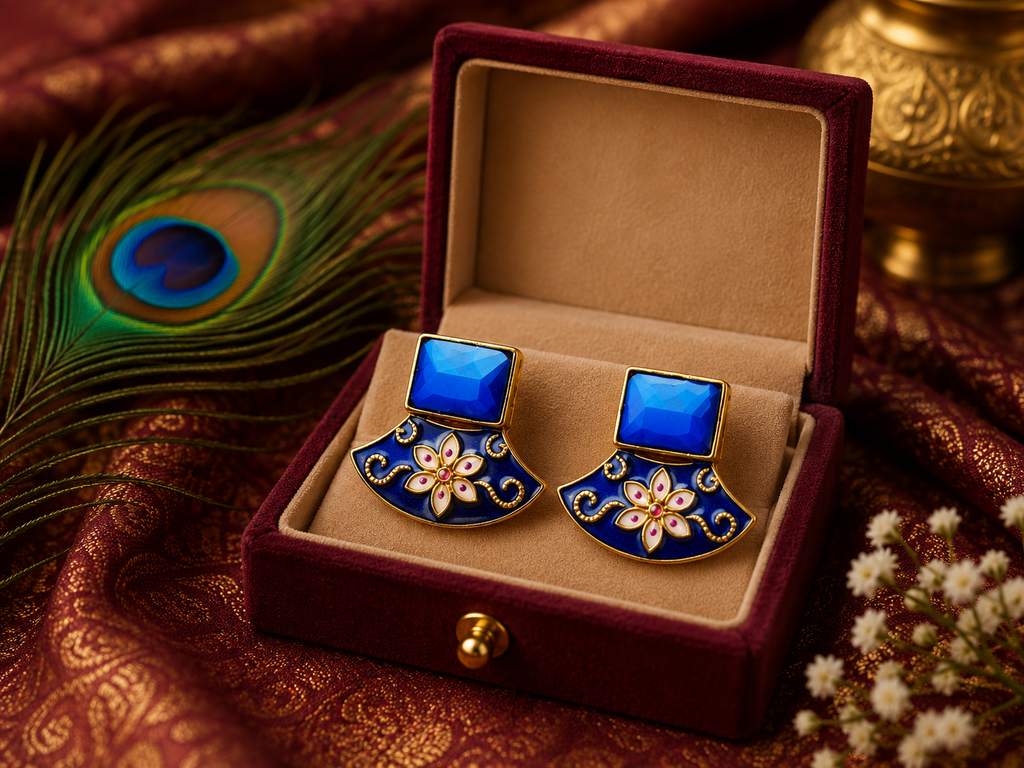 Designer Enamel Earrings