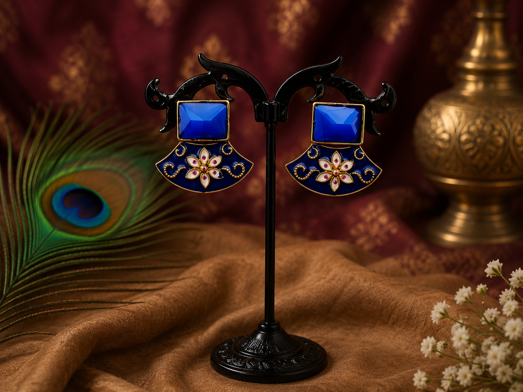 Designer Enamel Earrings