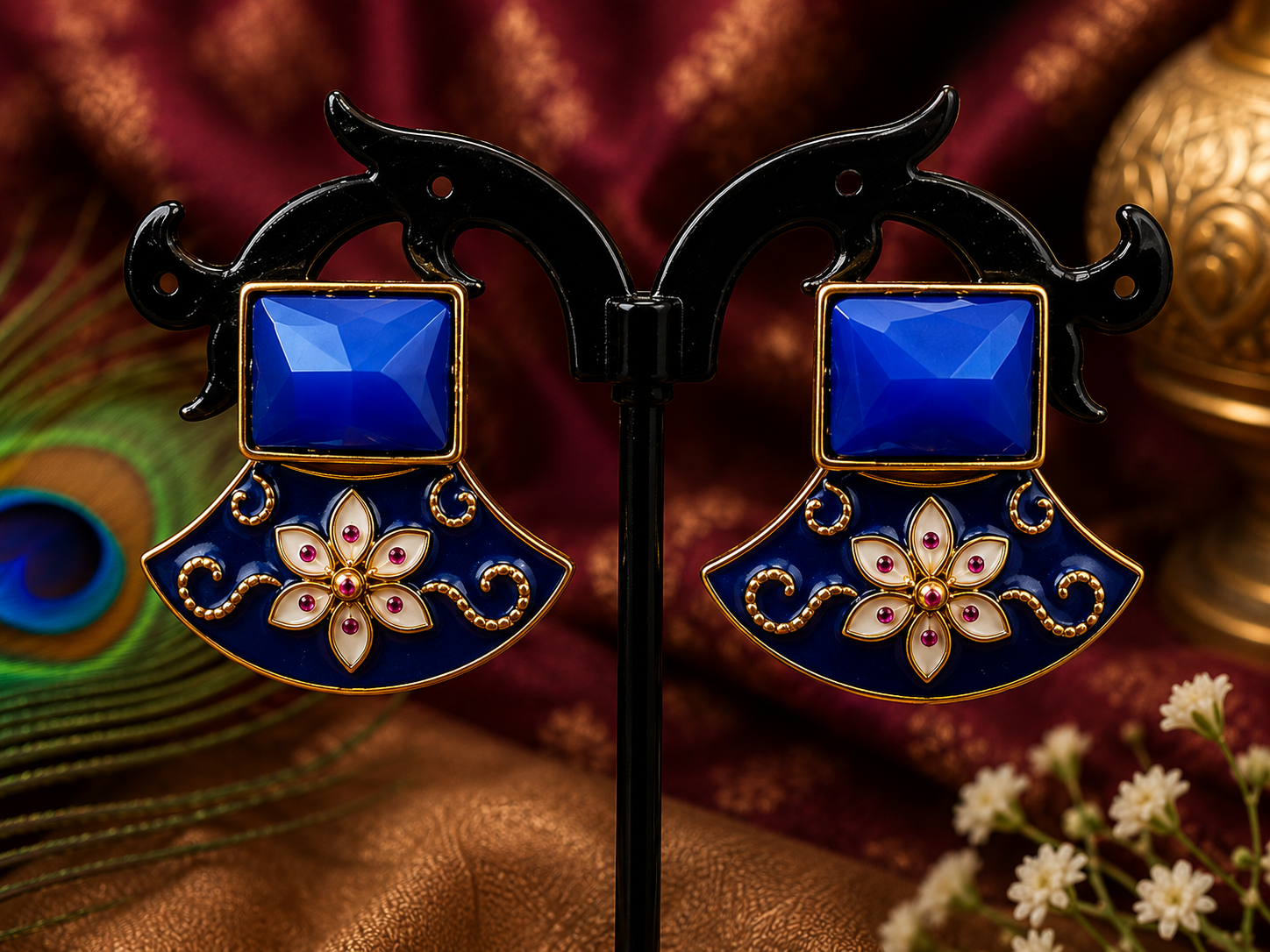 Designer Enamel Earrings