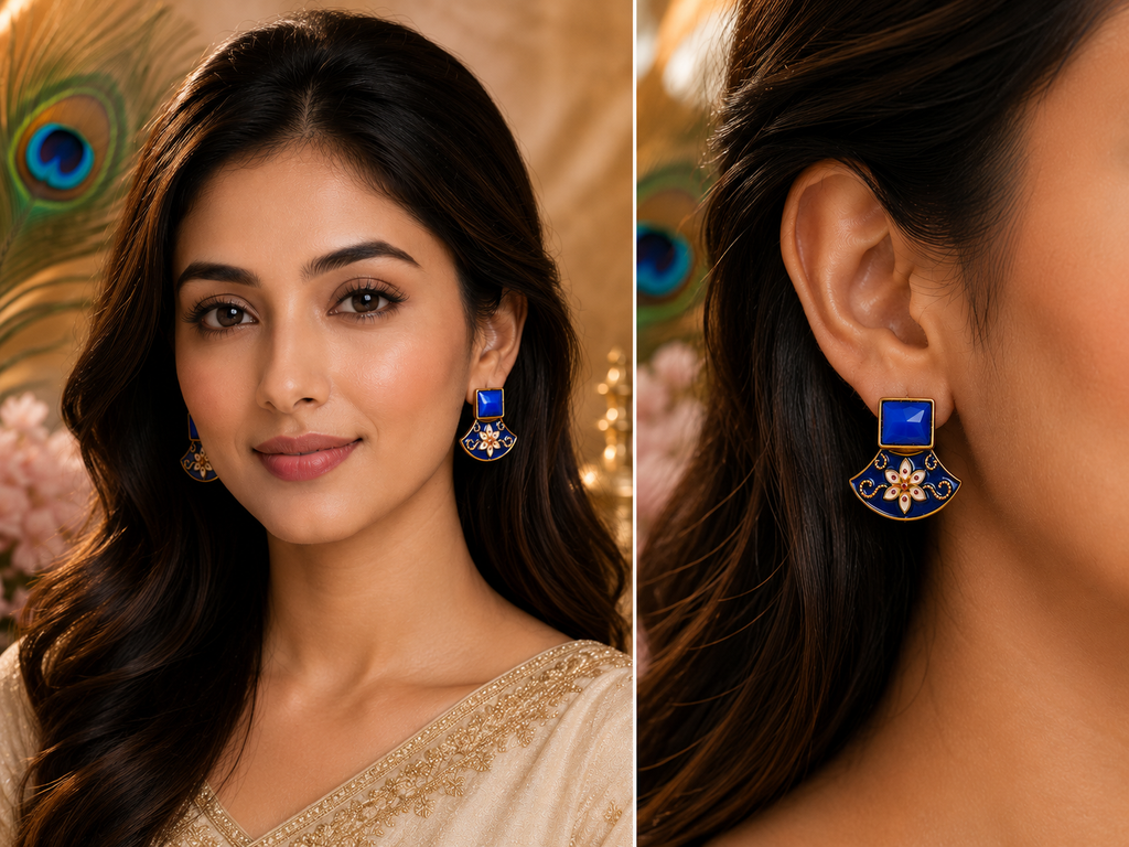 Designer Enamel Earrings