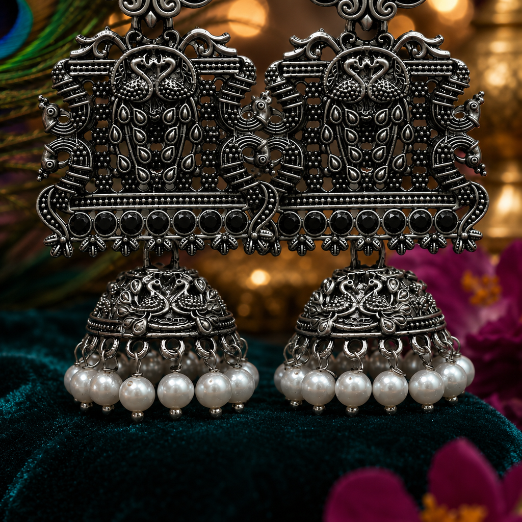 Mayura Oxidised Statement Earrings