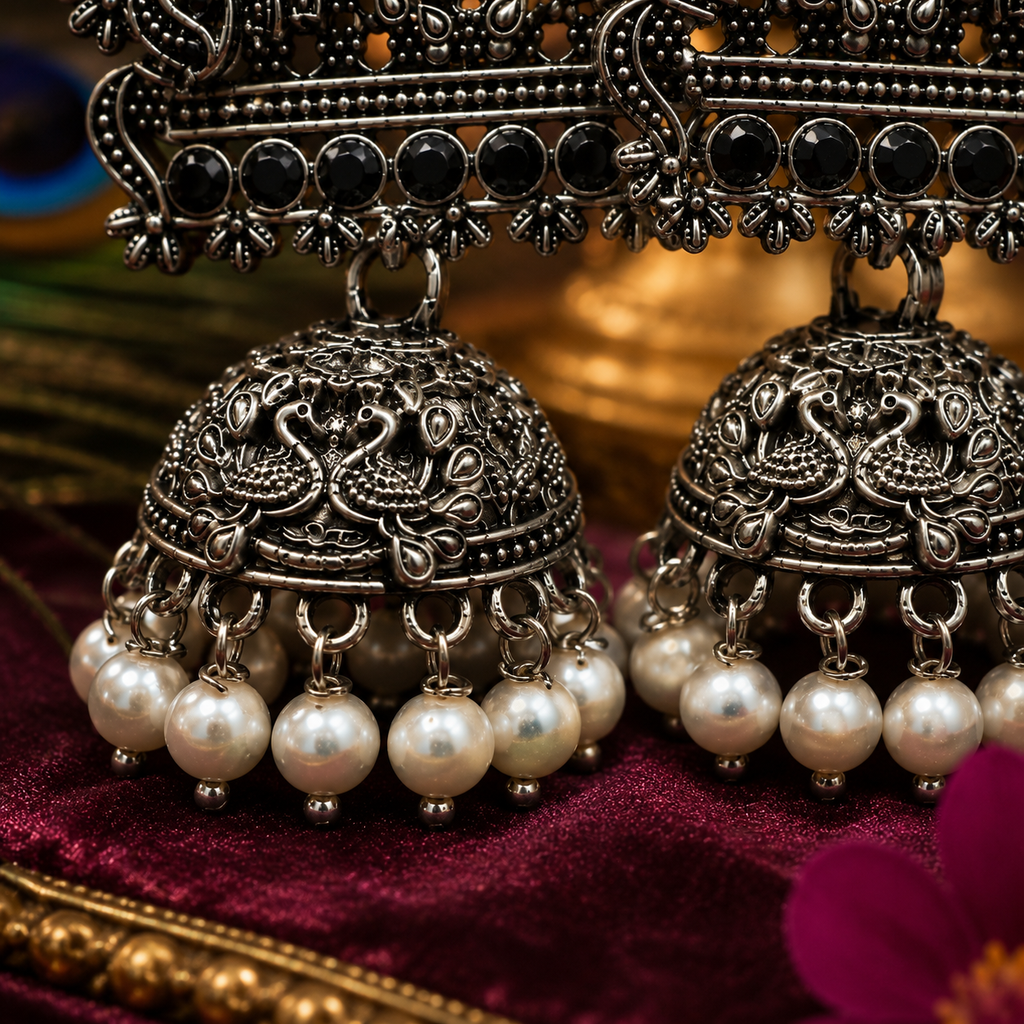 Mayura Oxidised Statement Earrings