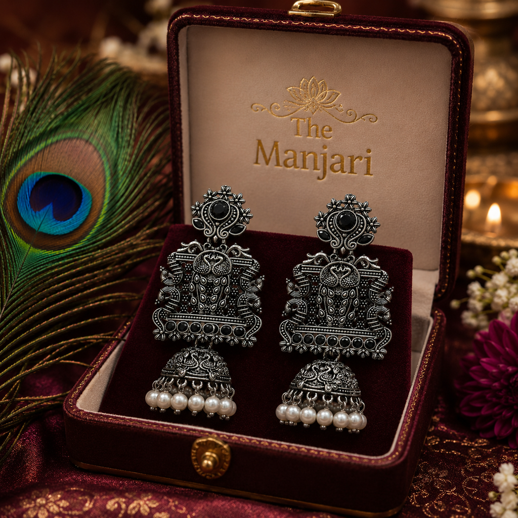 Mayura Oxidised Statement Earrings