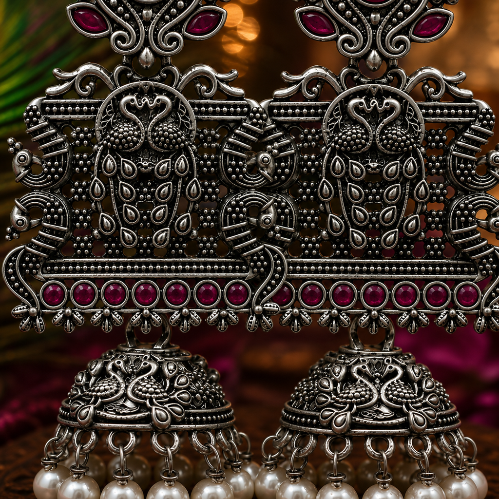 Mayura Oxidised Statement Earrings