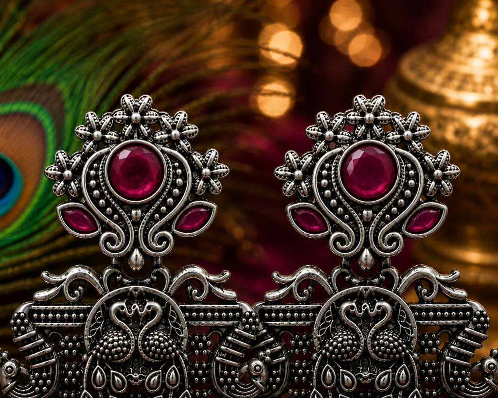 Mayura Oxidised Statement Earrings