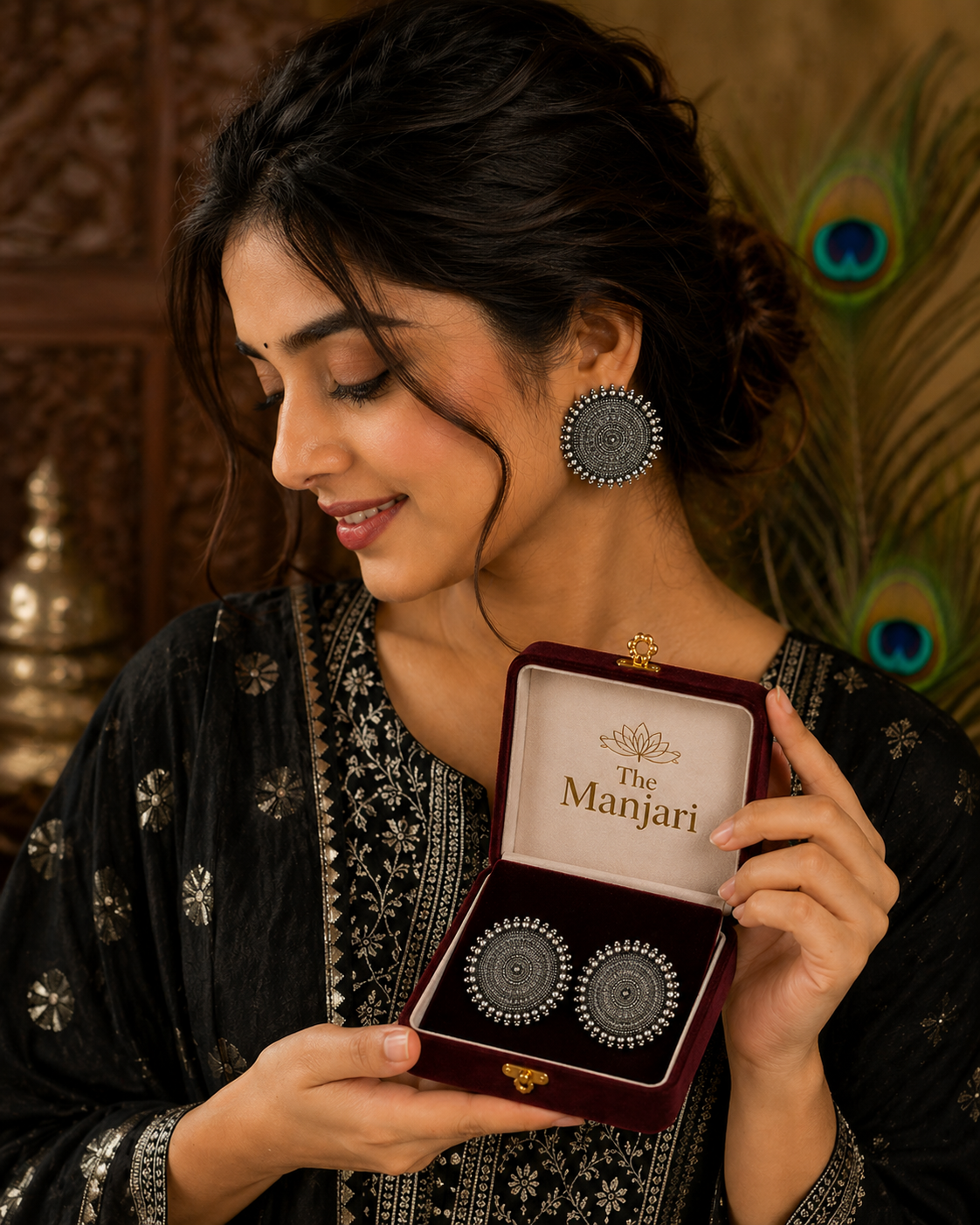 Boho Round Disc Earrings