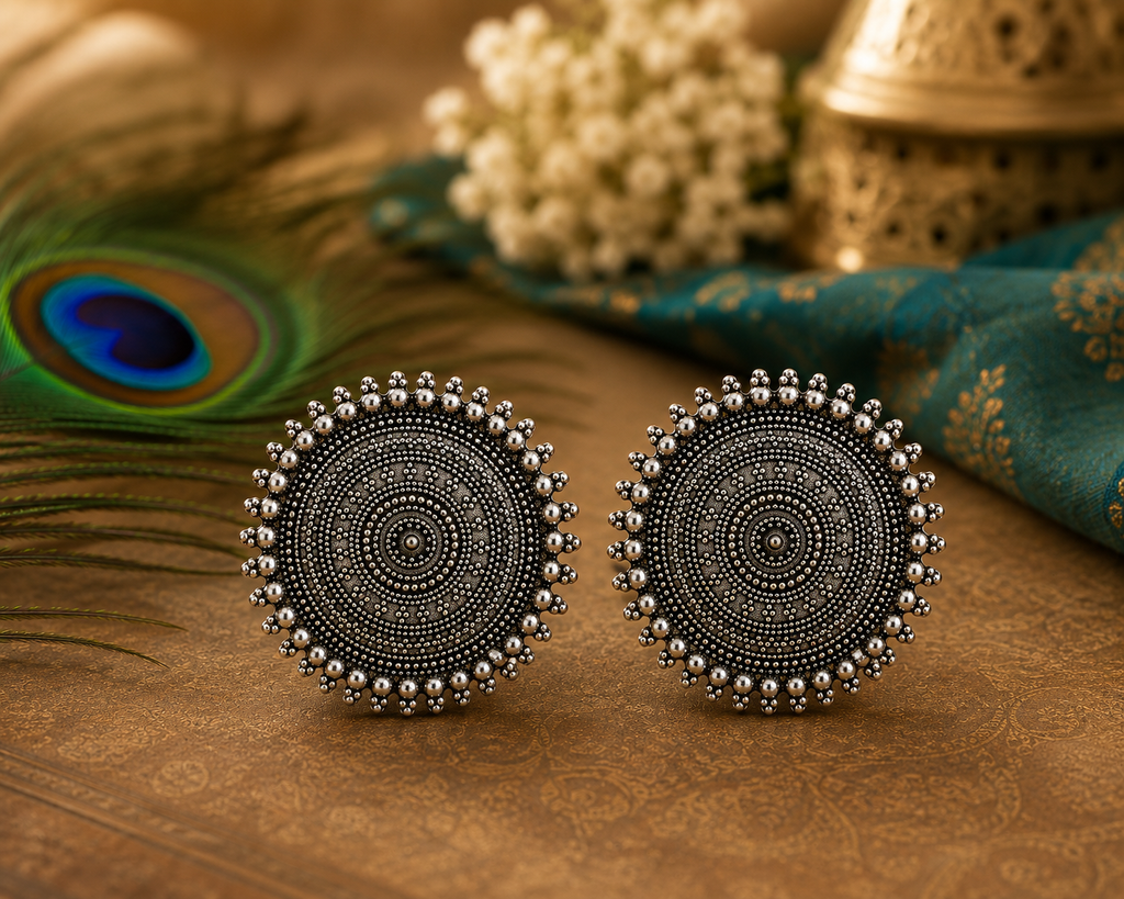 Boho Round Disc Earrings