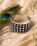Mirror Black Oxidised Kada Bracelet