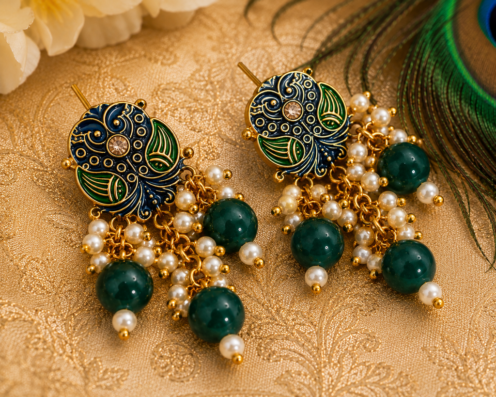 Emerald Meenakari Choker Set