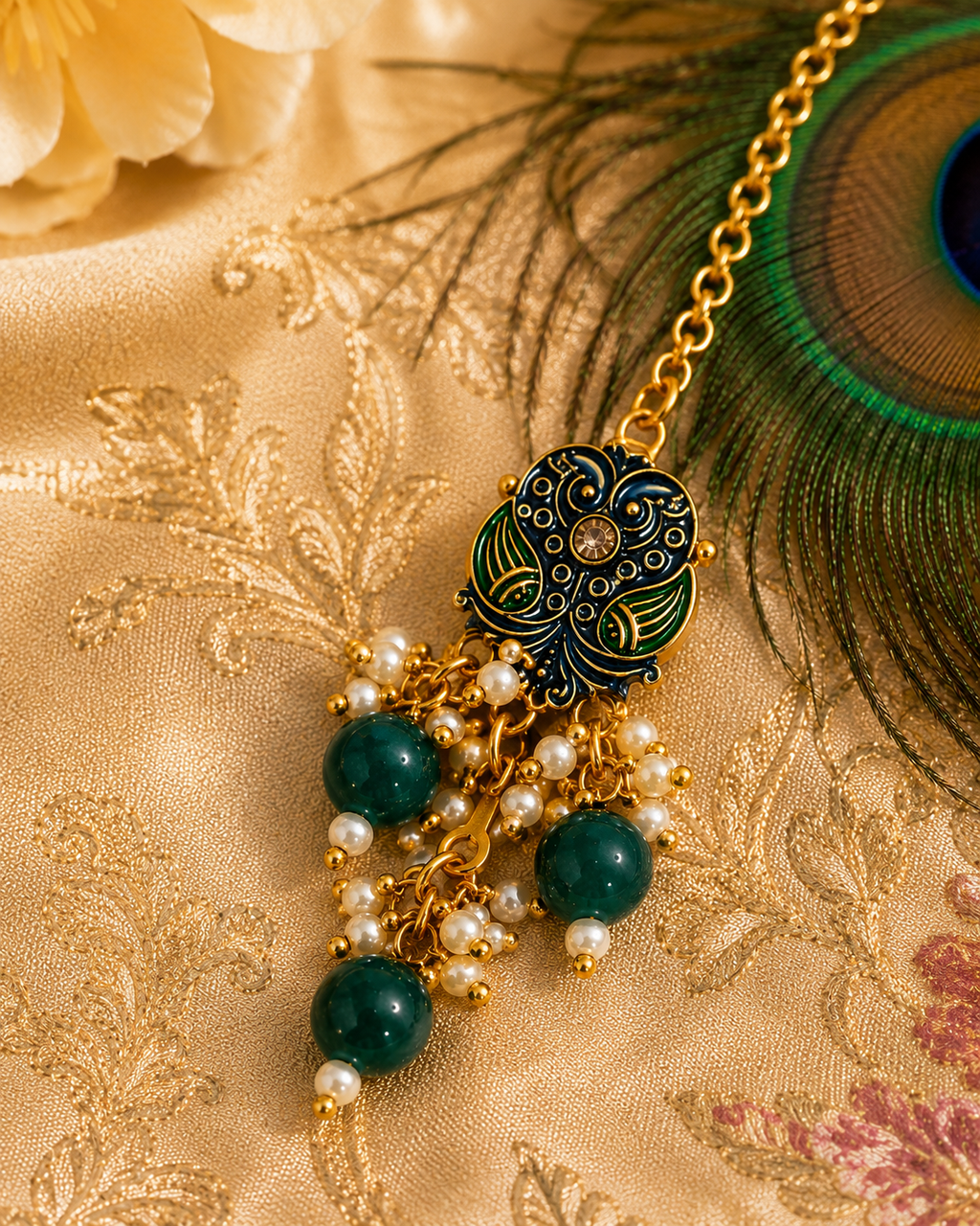 Emerald Meenakari Choker Set