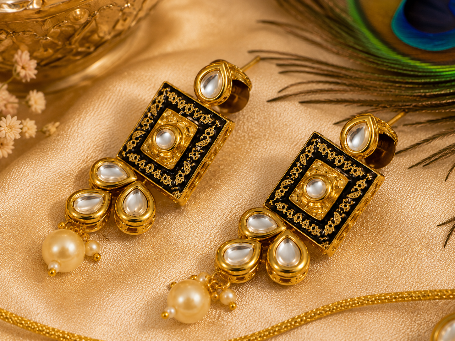 Royal Kundan Pearl Choker Set