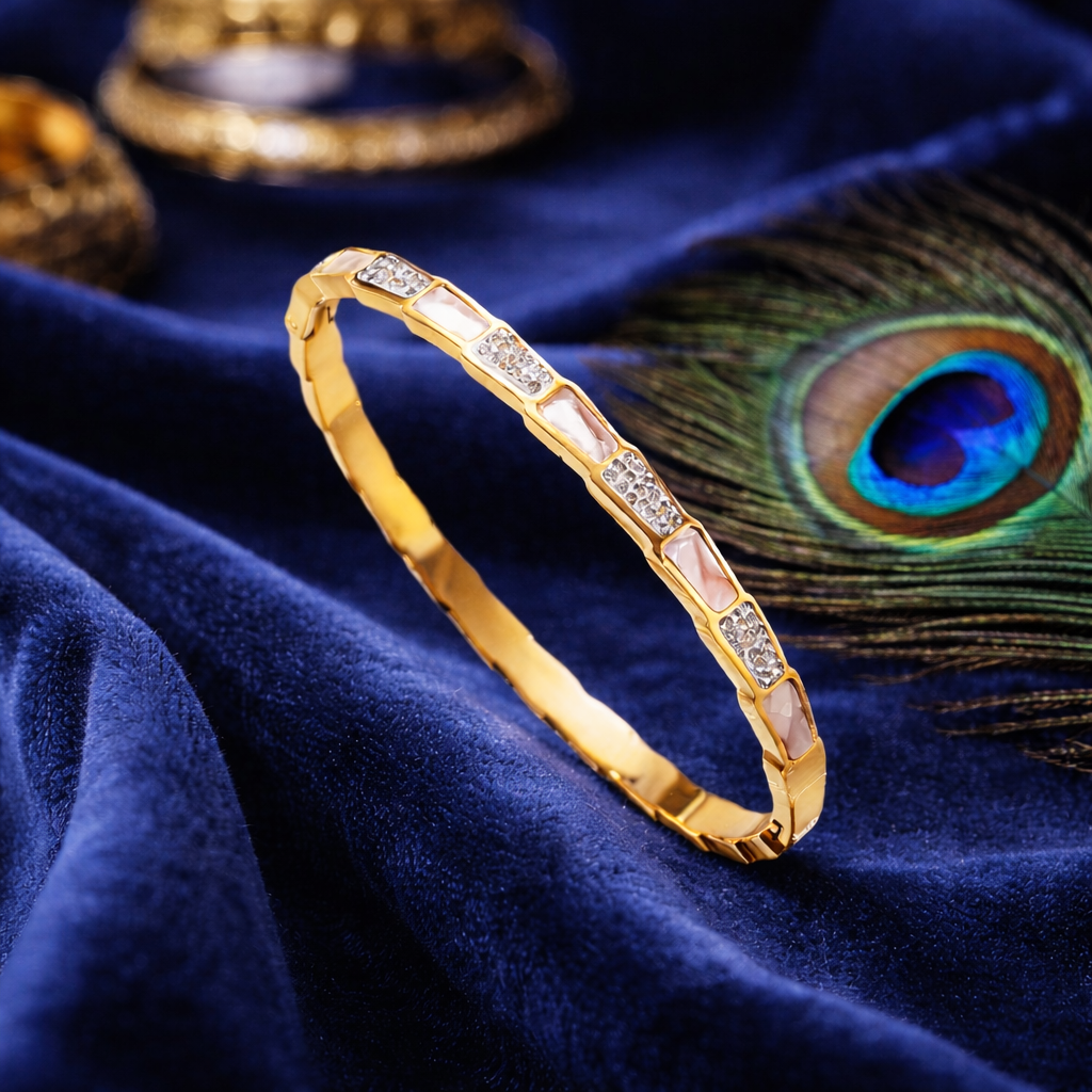 Geometric Bangle Bracelet