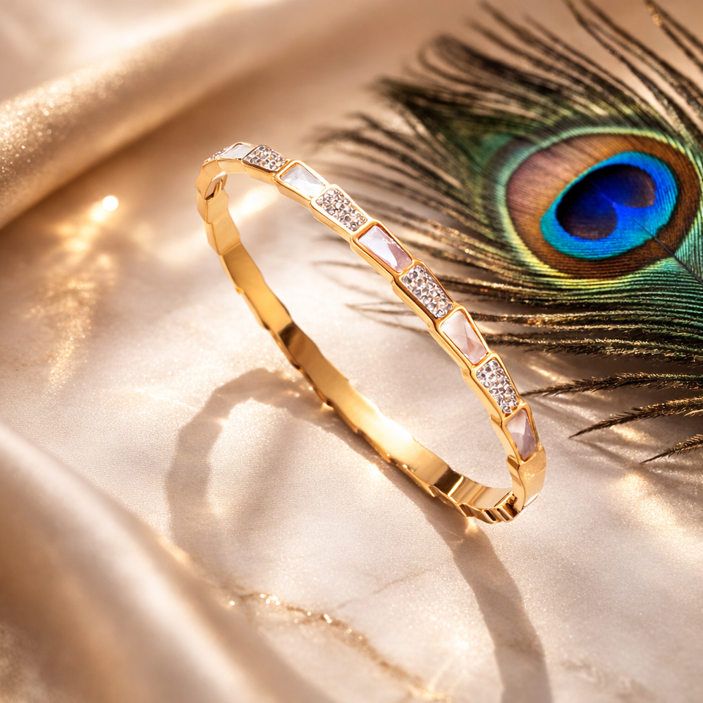 Geometric Bangle Bracelet