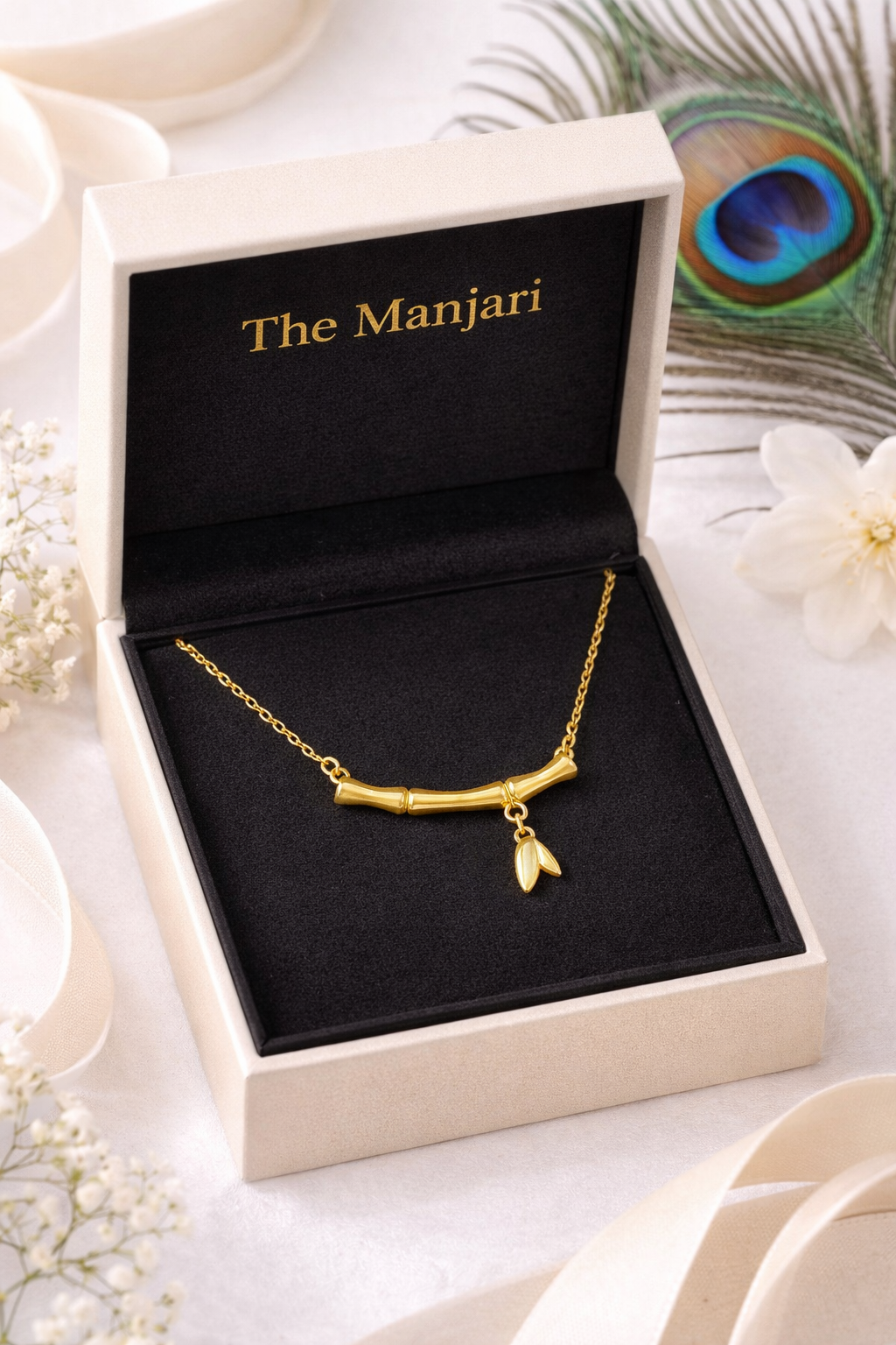 Bamboo Heart Necklace & Bracelet Set