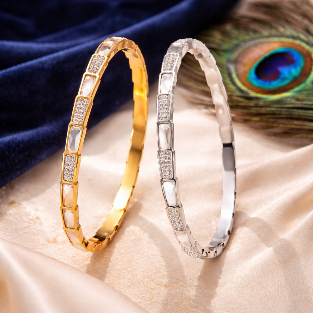 Geometric Bangle Bracelet