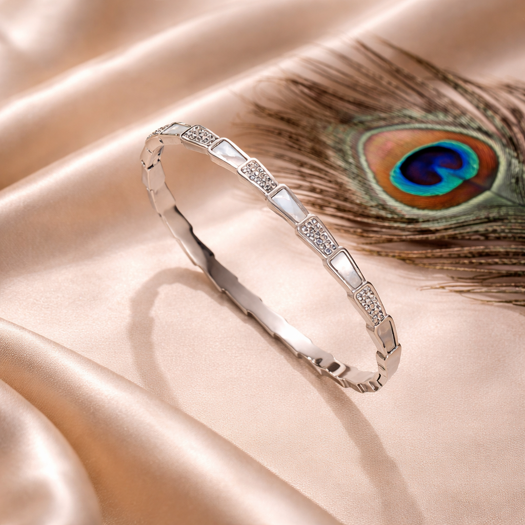 Geometric Bangle Bracelet