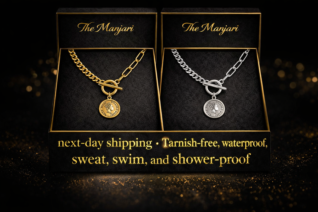 Gold & Silver Coin Charm Necklace