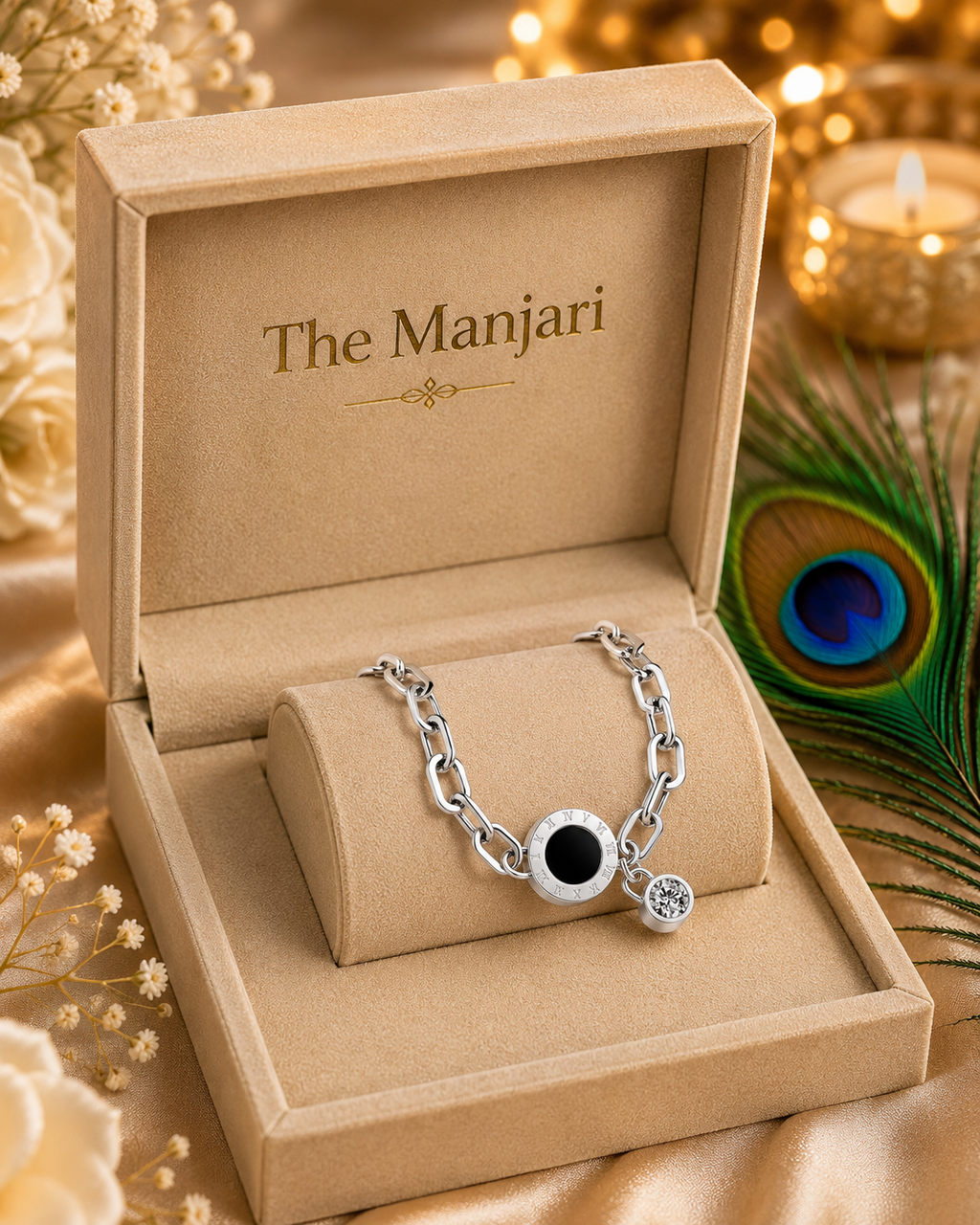 Luxury Roman Numeral Jewelry Collection | Gold & Silver Necklace, Bracelet, Bangle Bracelet & Earrings Set | Waterproof Tarnish-Free Stainless Steel Gift for Her