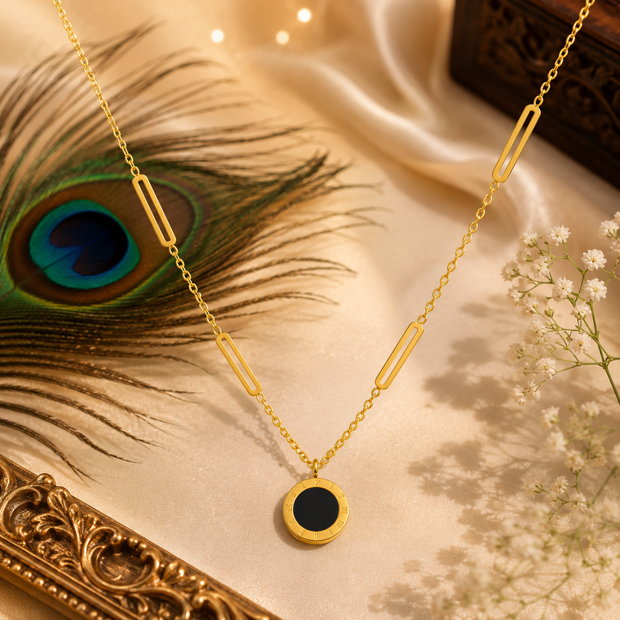 Luxury Roman Numeral Jewelry Collection | Gold & Silver Necklace, Bracelet, Bangle Bracelet & Earrings Set | Waterproof Tarnish-Free Stainless Steel Gift for Her