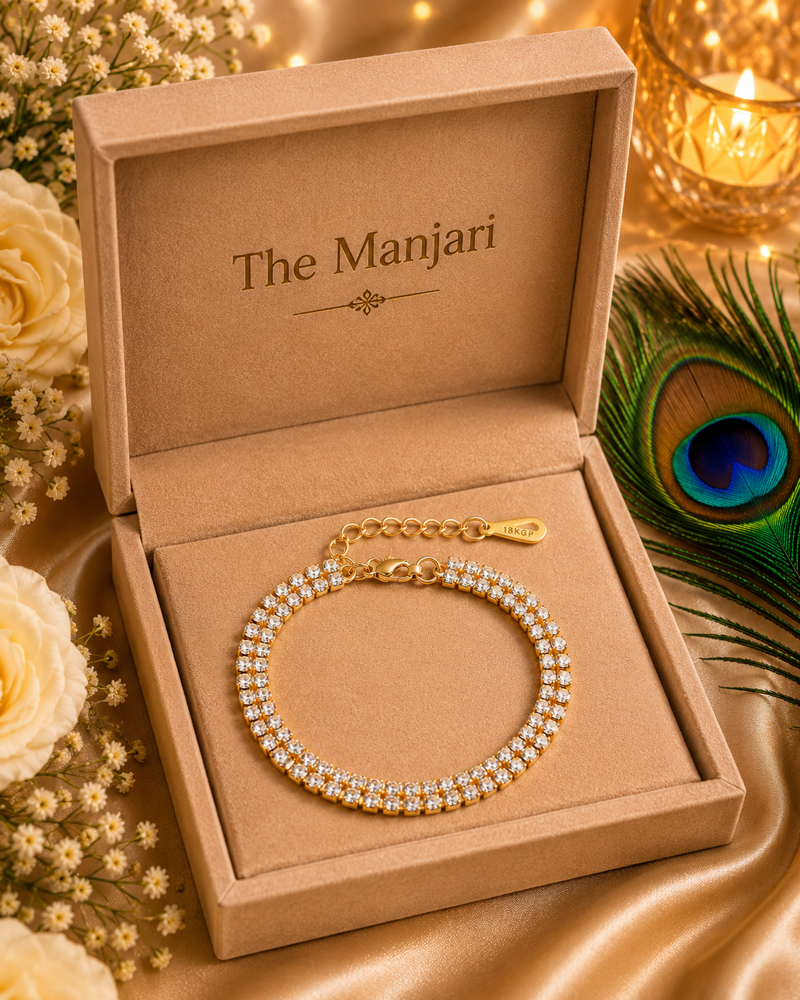 Luxury Tennis Bracelet | Waterproof Tarnish-Free 18K Gold & Silver Stainless Steel Crystal Bracelet for Women