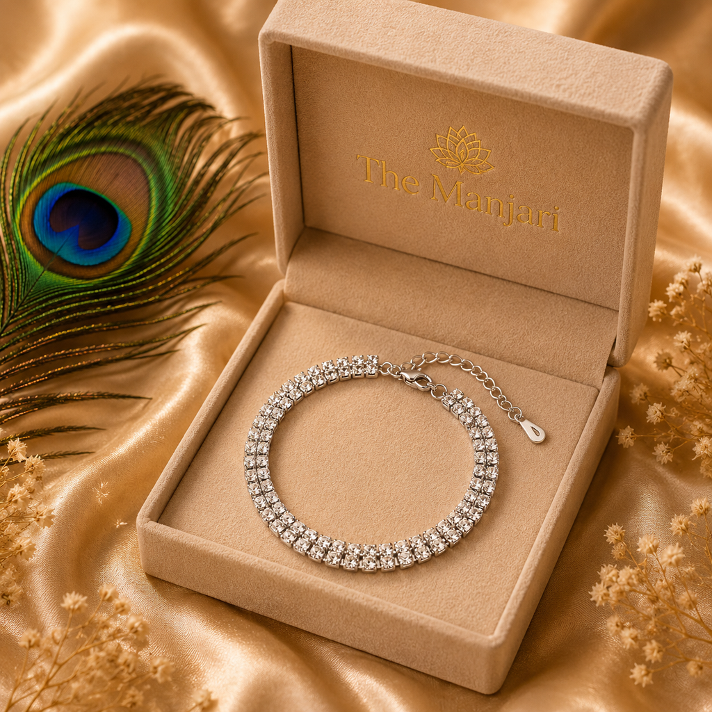 Luxury Tennis Bracelet | Waterproof Tarnish-Free 18K Gold & Silver Stainless Steel Crystal Bracelet for Women
