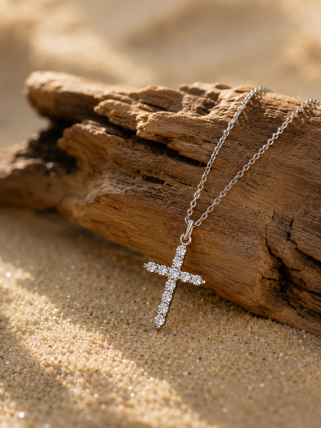 Luxury Cross Pendant Necklace – Gold & Silver Stainless Steel Waterproof Necklace | Tarnish-Free CZ Cross Jewelry