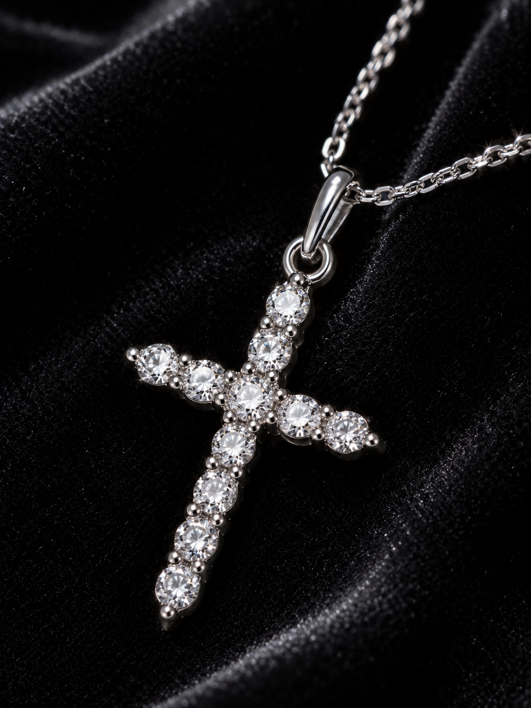 Luxury Cross Pendant Necklace – Gold & Silver Stainless Steel Waterproof Necklace | Tarnish-Free CZ Cross Jewelry