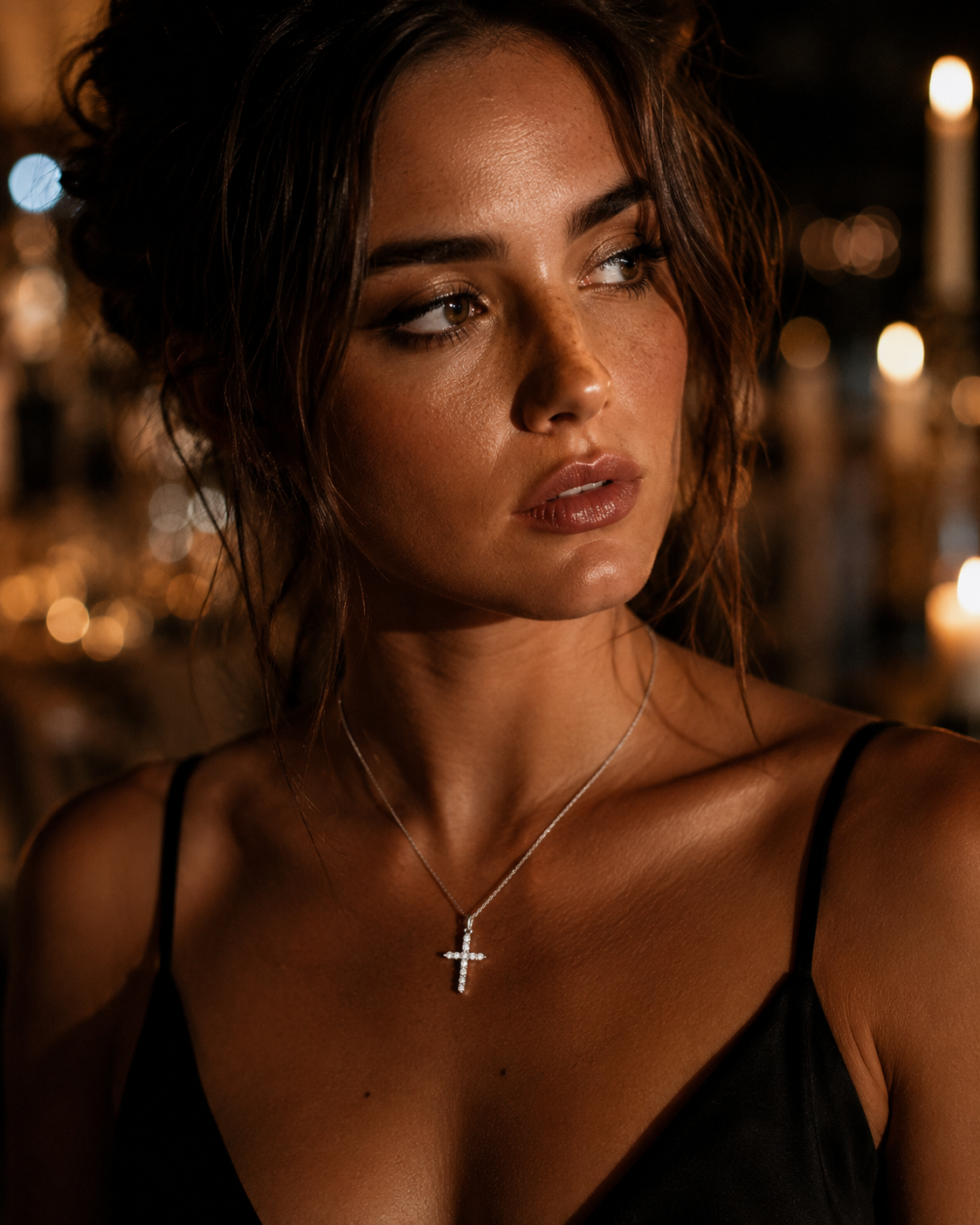 Luxury Cross Pendant Necklace – Gold & Silver Stainless Steel Waterproof Necklace | Tarnish-Free CZ Cross Jewelry