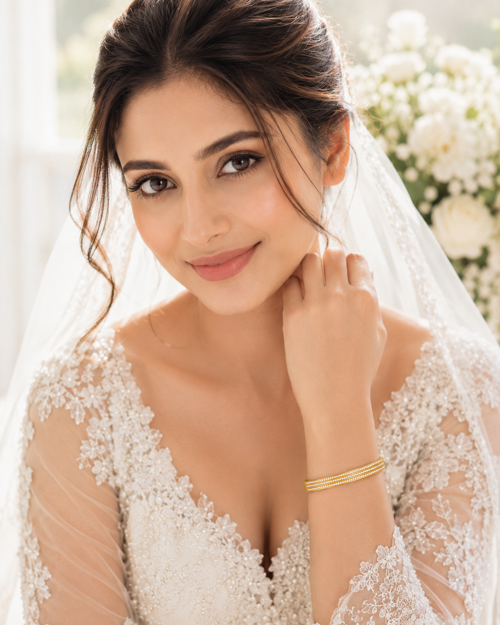 18K Gold Plated CZ Bangle Bracelet – Waterproof Tarnish-Free Stainless Steel Cuff Bracelet for Women | Elegant Stackable Jewelry