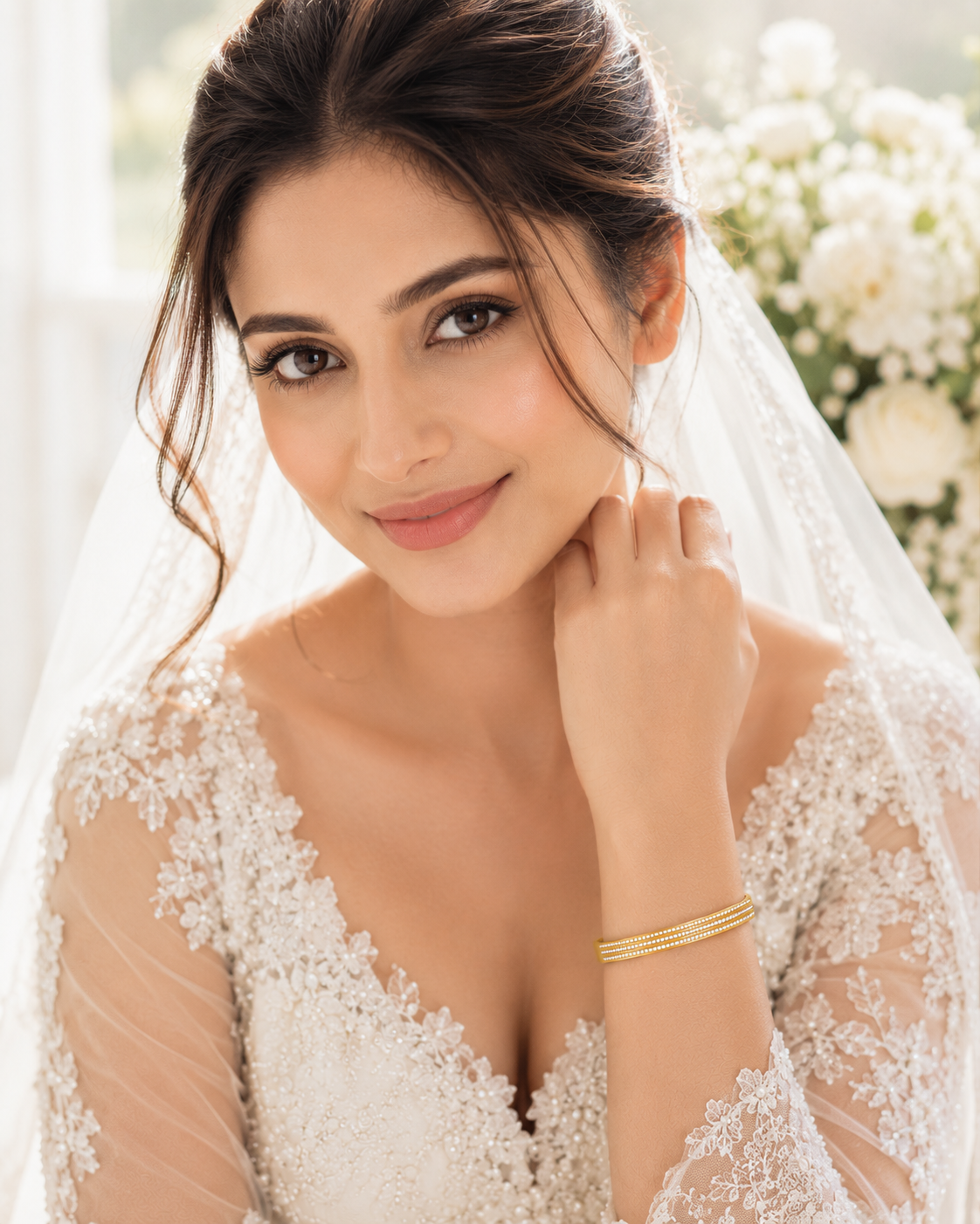 18K Gold Plated CZ Bangle Bracelet – Waterproof Tarnish-Free Stainless Steel Cuff Bracelet for Women | Elegant Stackable Jewelry