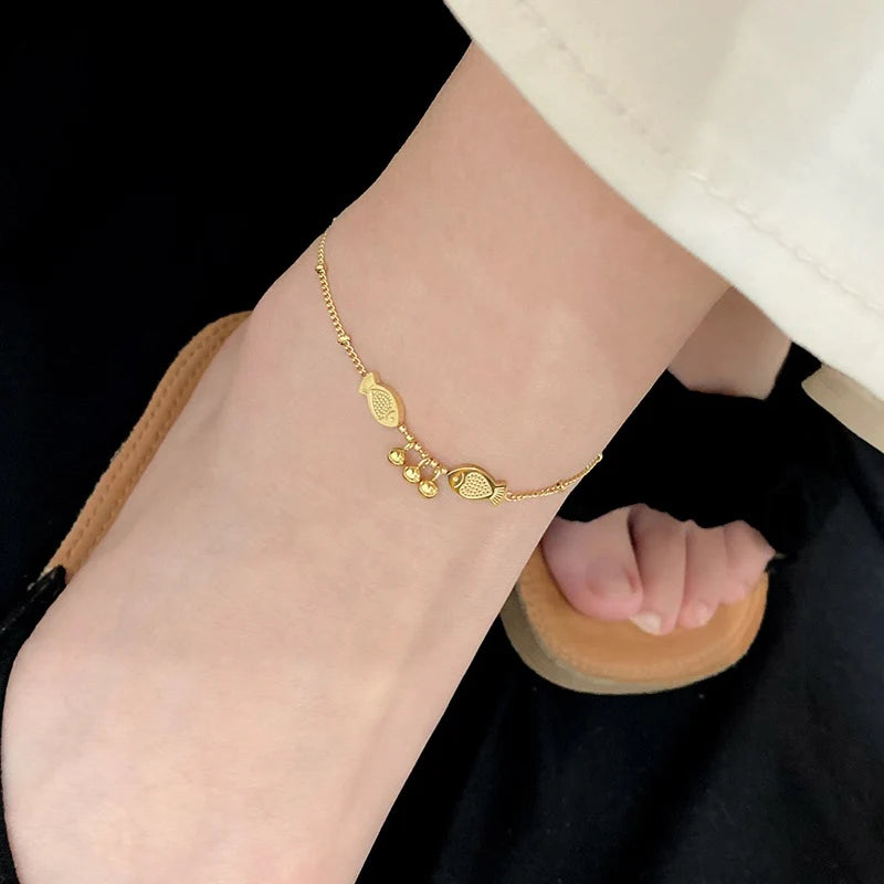 Gold Charm Anklet, Waterproof Anklet, Perfect for gifting