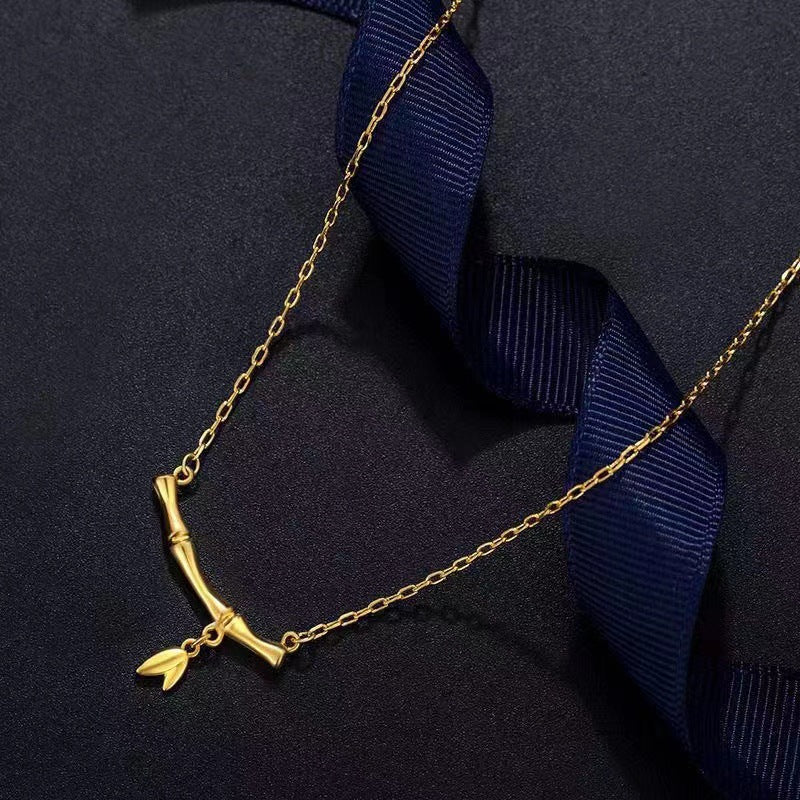 Bamboo Heart Necklace & Bracelet Set