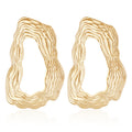 Textured Statement Geometric Earrings