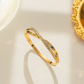 Gold & Silver Roman Numeral Bangle Bracelet