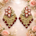 Traditional Floral Chandbali Earrings