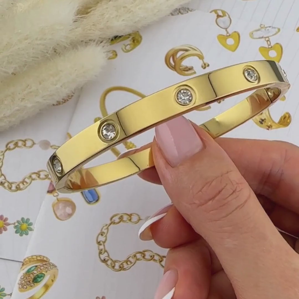 18K Gold Plated Bangle Bracelet