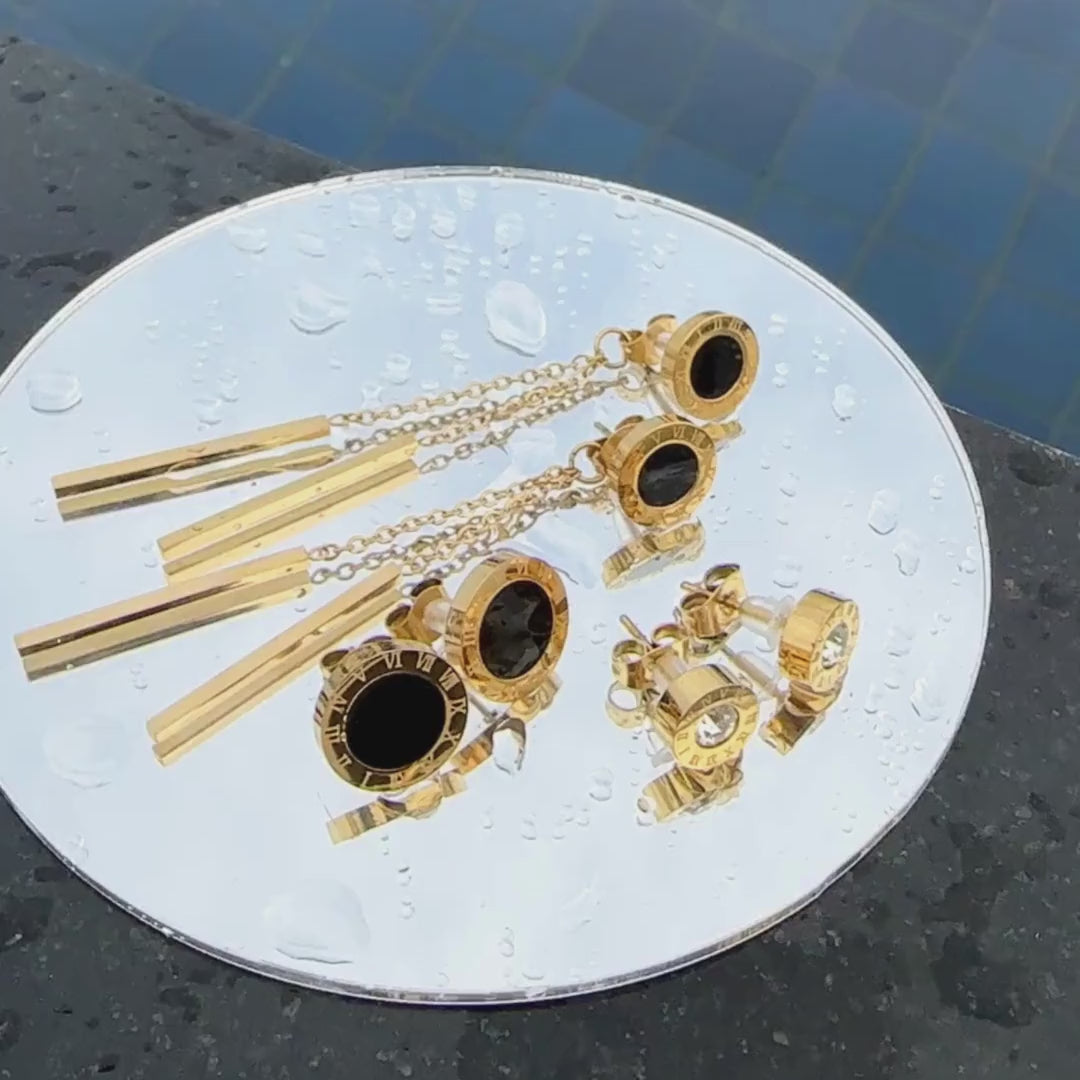 Roman Numeral Stud Earrings